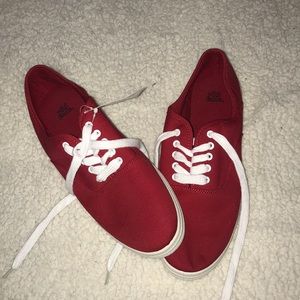 Red sneakers